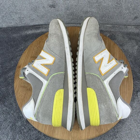 New Balance 574 Shoes Womens Size 9 Gray Yellow Suede Mesh ENCAP Casual WL574CM2 - Picture 6 of 9